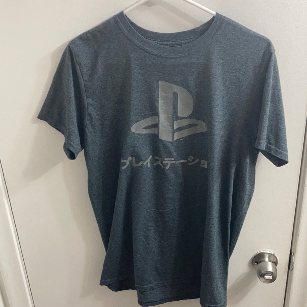 Playstation shirt with japanese text
